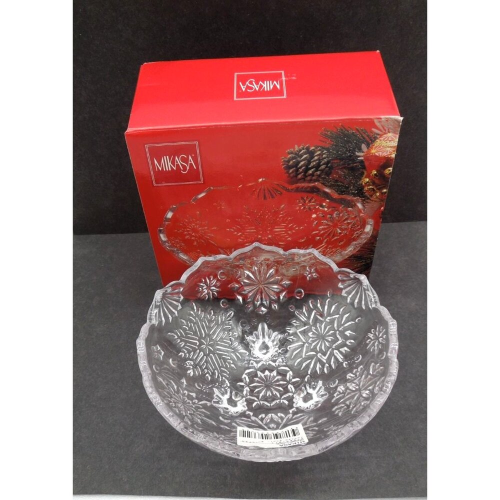 Mikasa Snowflake Footed Bowl 5 Inch Japan Vintage